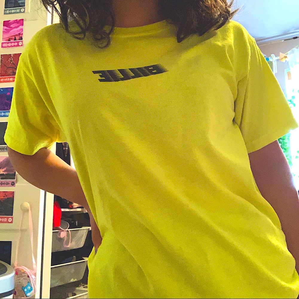 Billie Eilish Neon Yellow Band Tee